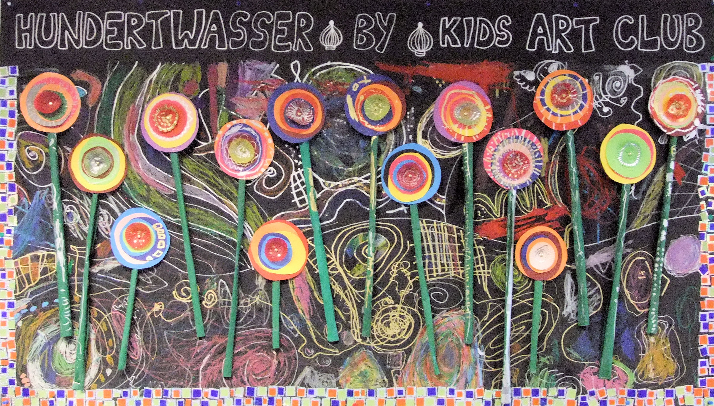 Hundertwasser Lollipops Together! (March 2011) – Hannah's Art Club