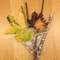Weaving from Nature: Autumn Sculpture inspired by Andy Goldsworthy (October 2012)