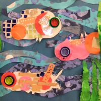 Slippery Slipper Fish: Under the Sea Collage (Feb 2013)