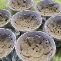 Clay Flower Bowls (June 2014)